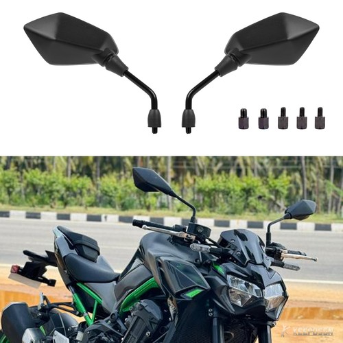 2pcs black side mirrors - black,